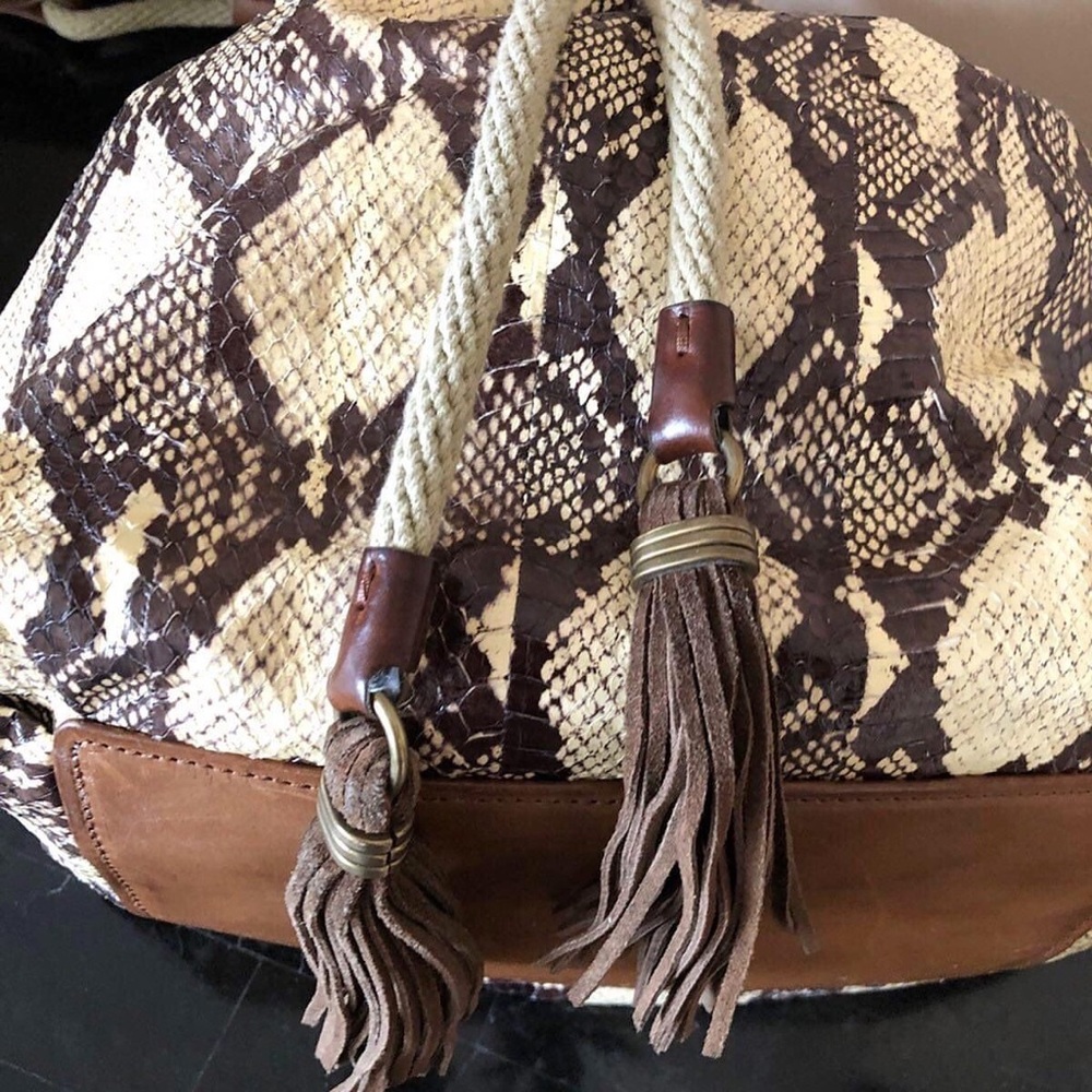 SOLD Lanvin Python Bucket Bag - Picture 6 of 10